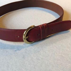 Authentic Coach 1 1/2” red leather belt